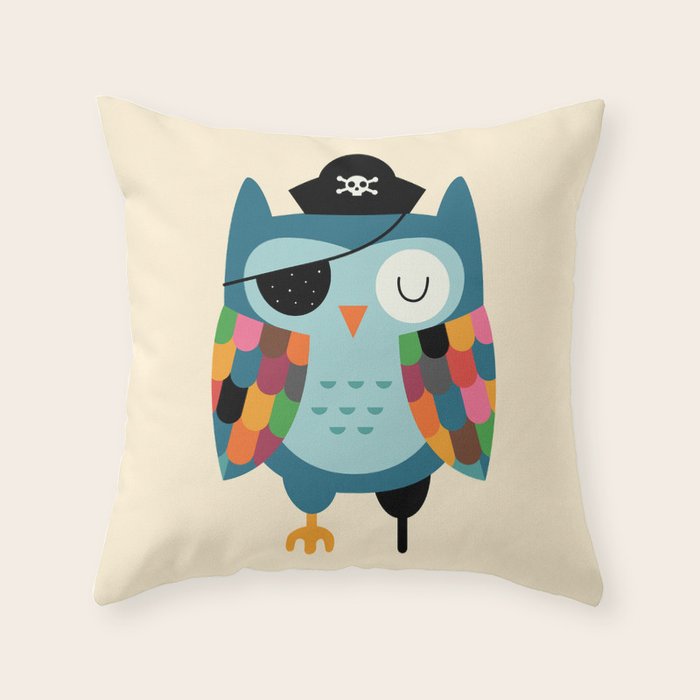 Captain Whooo Throw Pillow Gallery Image 6