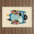 Captain Whooo Outdoor Rug Gallery Image 1