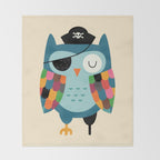 Captain Whooo Throw Blanket Gallery Image 2