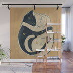 Cats In Love 2 Wall Mural Gallery Image 1
