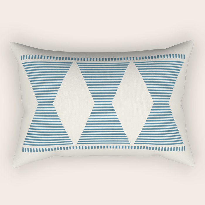 Southwestern Boho - Blue Rectangular Pillow Gallery Image 1