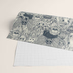 cryptid crowd indigo pearl Wrapping Paper Gallery Image 2