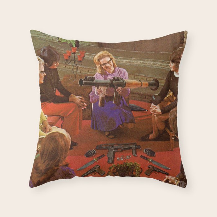 Aunt Daisy's Tea Party Throw Pillow Gallery Image 1