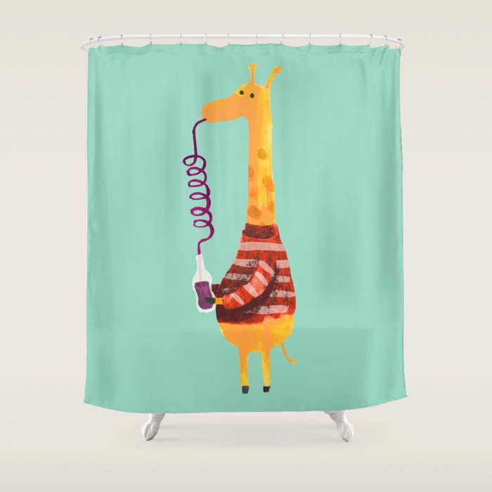 Crazy Straw Shower Curtain Gallery Image 1