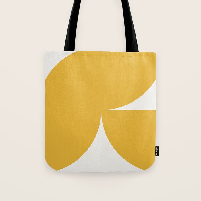 Bold Geometric Shapes - Golden Yellow Tote Bag Gallery Image 1