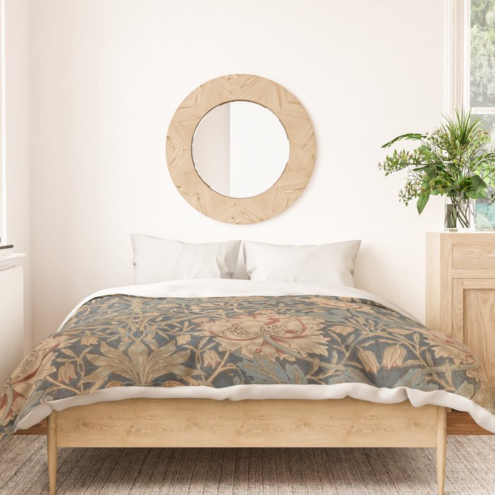 Honeysuckle by William Morris 1876 Antique Vintage Victorian Jugendstil Art Nouveau Retro Pattern Duvet Cover Gallery Image 3