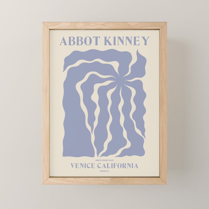 Abbot Kinney blue Mini Art Print Gallery Image 1