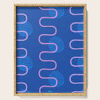 Abstract Fields in Navy Blue & Pastel Pink Serving Tray Gallery Image 1