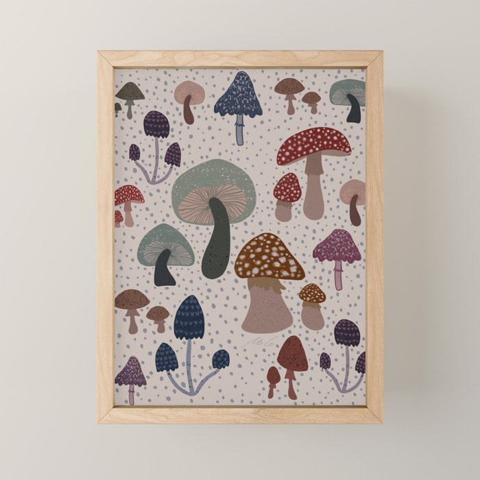 Mushroom collection_04 Mini Art Print Gallery Image 1