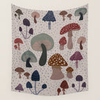 Mushroom collection_04 Wall Tapestry Gallery Image 4