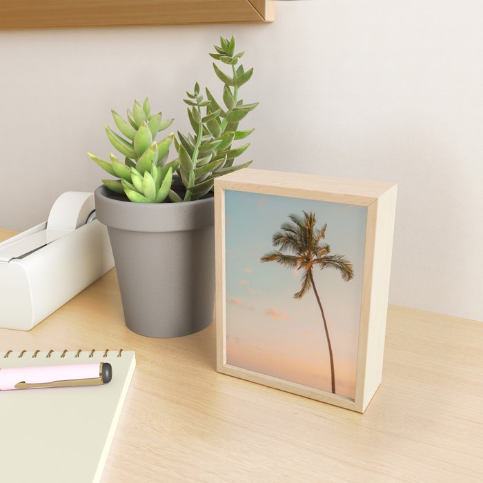 Palm Tree Sunset - Hawaii Tropical Nature Photography Mini Art Print Gallery Image 2