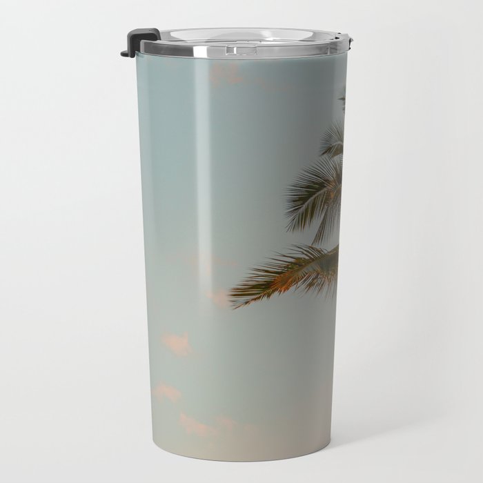Palm Tree Sunset - Hawaii Tropical Nature Photography Travel Mug Gallery Image 3