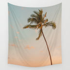 Palm Tree Sunset - Hawaii Tropical Nature Photography Wall Tapestry Gallery Image 4
