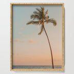 Palm Tree Sunset - Hawaii Tropical Nature Photography Serving Tray Gallery Image 1