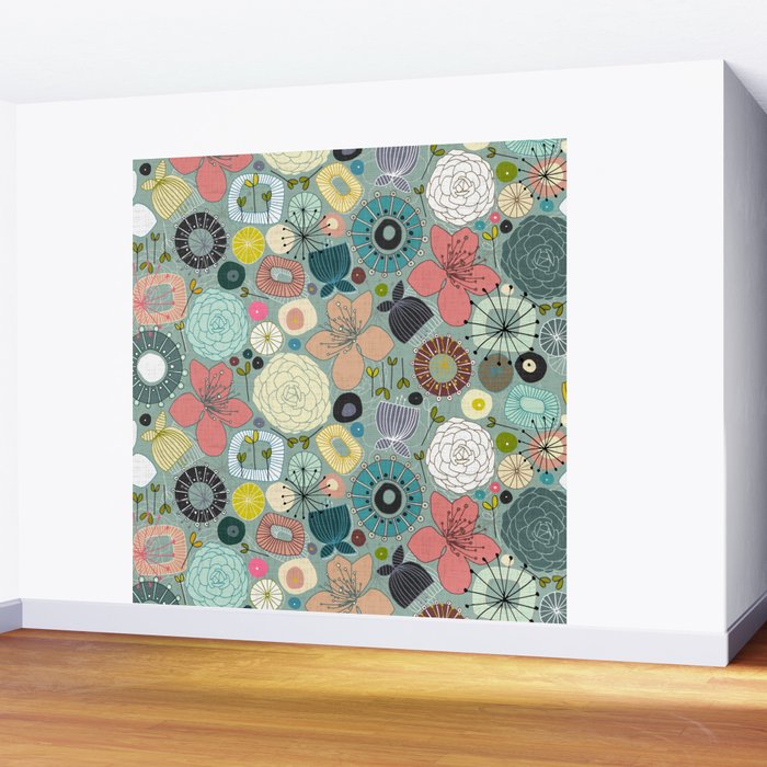 oriental blooms Wall Mural Gallery Image 2