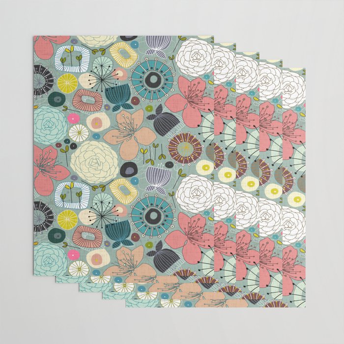 oriental blooms Wrapping Paper Gallery Image 3