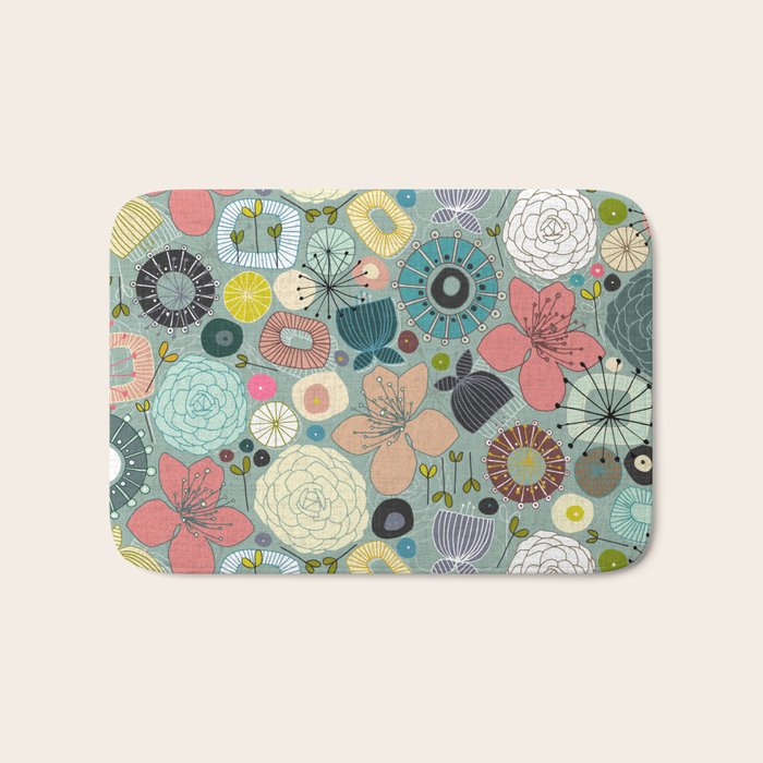 oriental blooms Bath Mat Gallery Image 1