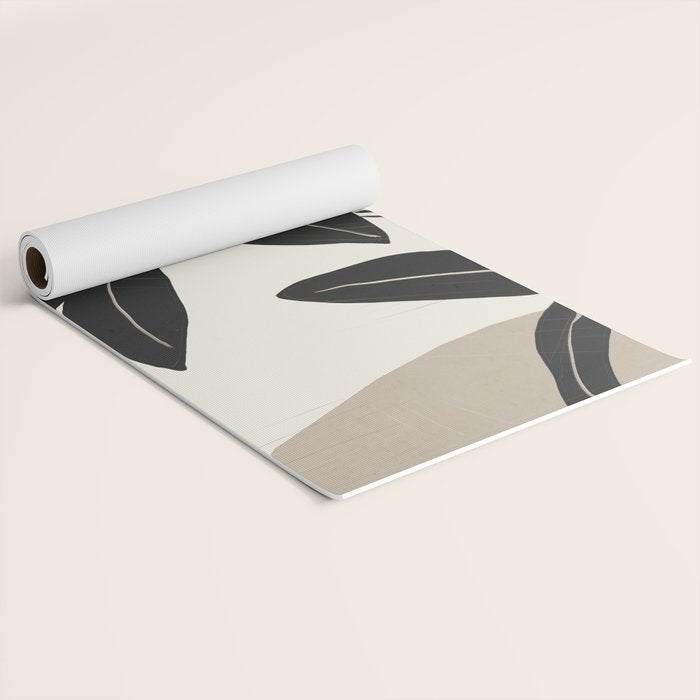 Modern Abstract Art Plant Yoga Mat Gallery Image 2