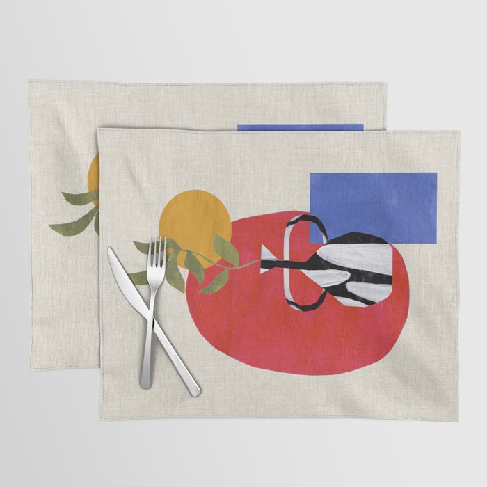 Primary Sun Tribal Vase Placemat Gallery Image 1