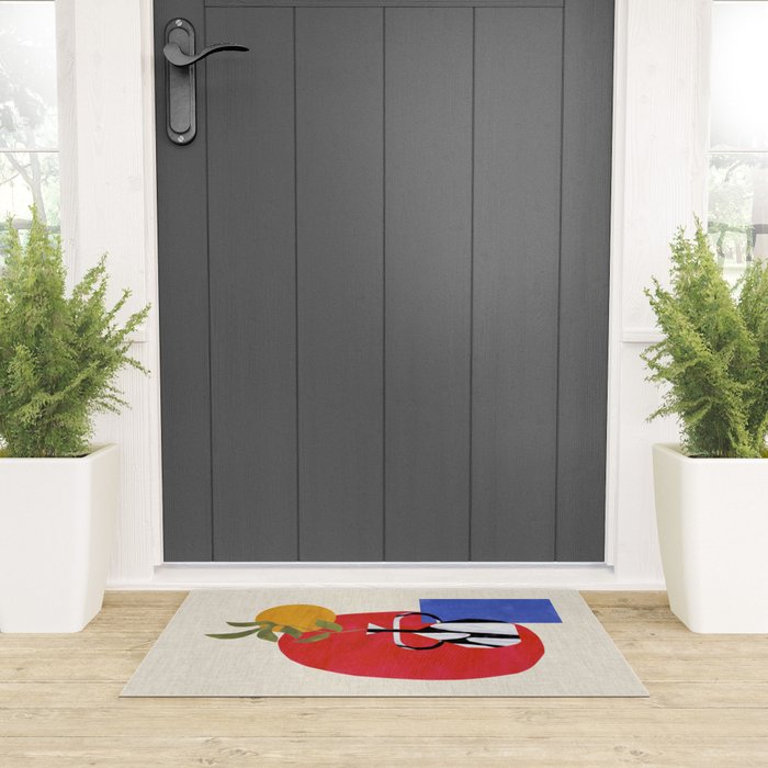 Primary Sun Tribal Vase Welcome Mat Gallery Image 3