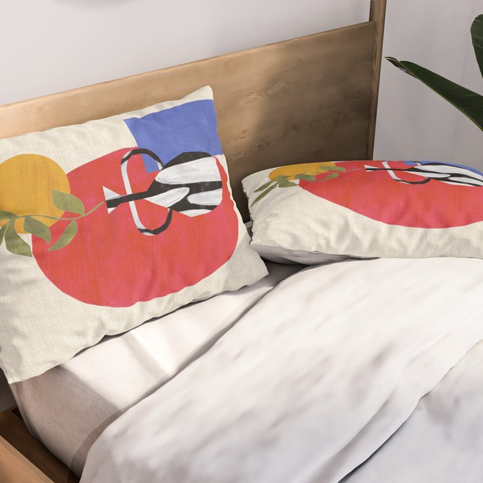 Primary Sun Tribal Vase Pillow Sham Gallery Image 2