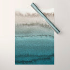 WITHIN THE TIDES - CRASHING WAVES TEAL Wrapping Paper Gallery Image 1