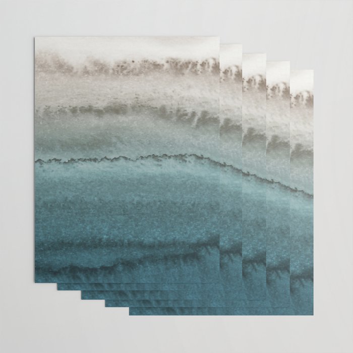 WITHIN THE TIDES - CRASHING WAVES TEAL Wrapping Paper Gallery Image 3
