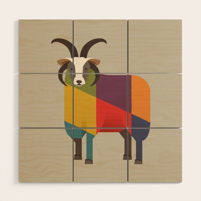 Jacob Sheep Wood Wall Art Gallery Image 1
