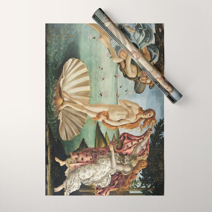 The Birth of Venus by Sandro Botticelli, 1445 Wrapping Paper Gallery Image 1