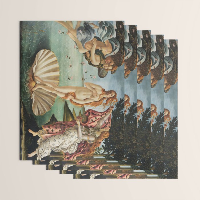 The Birth of Venus by Sandro Botticelli, 1445 Wrapping Paper Gallery Image 3