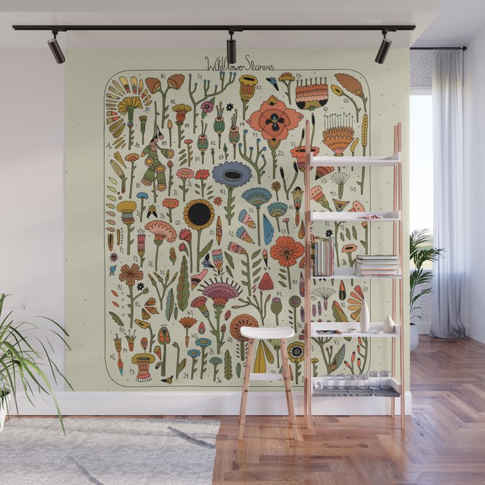 Wildflower Chart Wall Mural Gallery Image 1