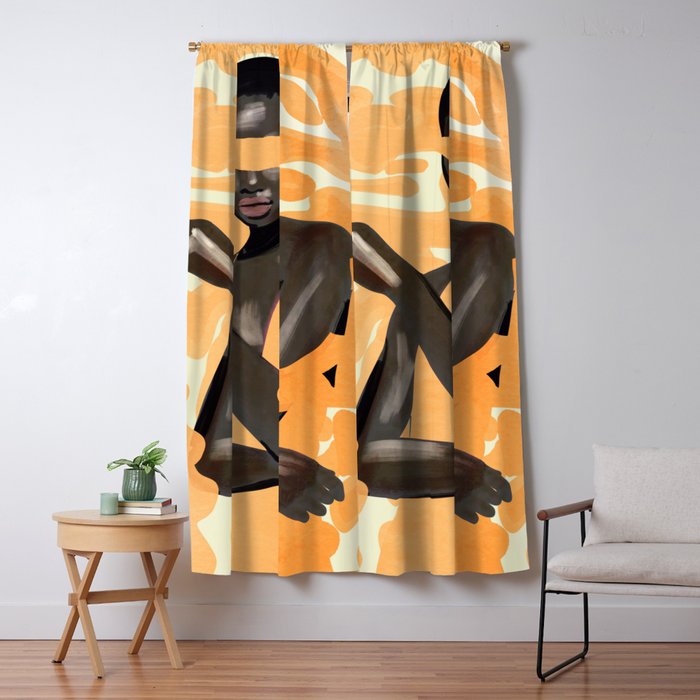 Girl Portrait 28 Window Curtain Gallery Image 1