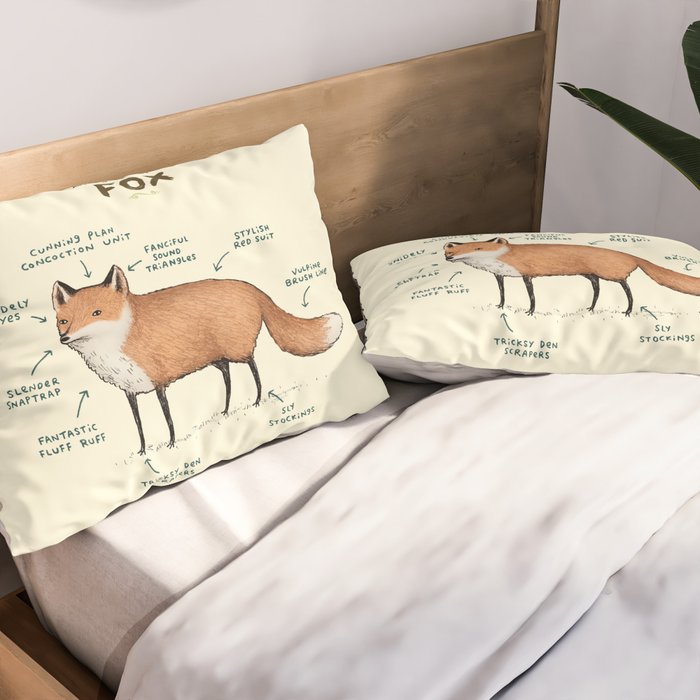 Anatomy of a Fox Pillow Sham Gallery Image 2