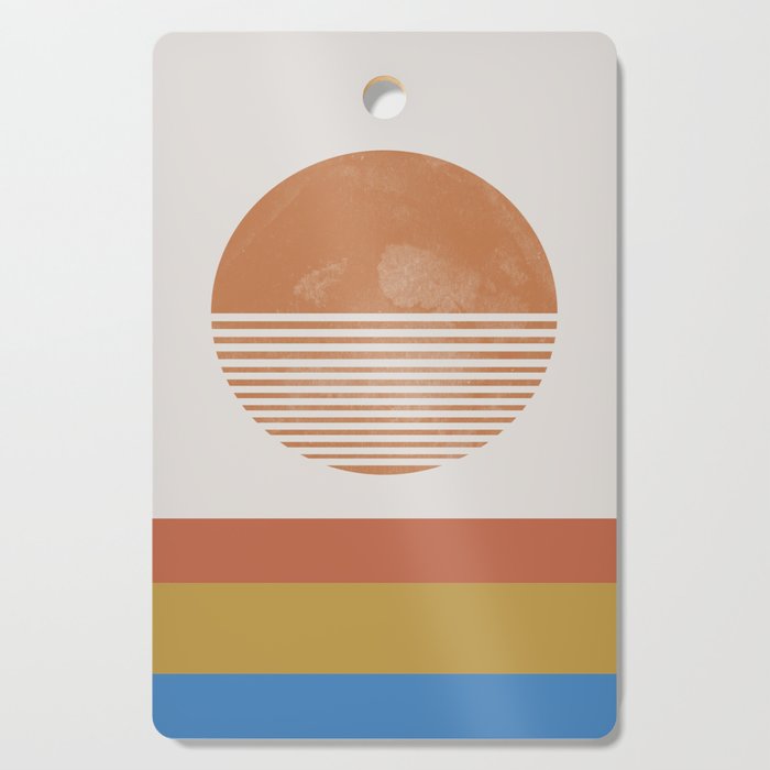 Sunshine, Modern Abstract Landscape, Sun Cutting Board Gallery Image 1