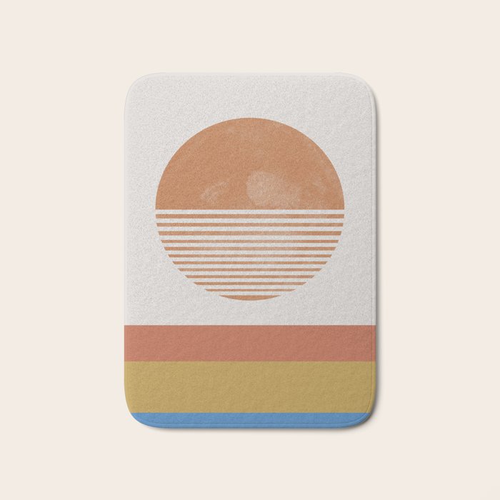 Sunshine, Modern Abstract Landscape, Sun Bath Mat Gallery Image 1
