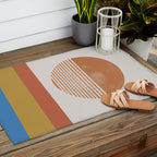 Sunshine, Modern Abstract Landscape, Sun Outdoor Rug Gallery Image 2