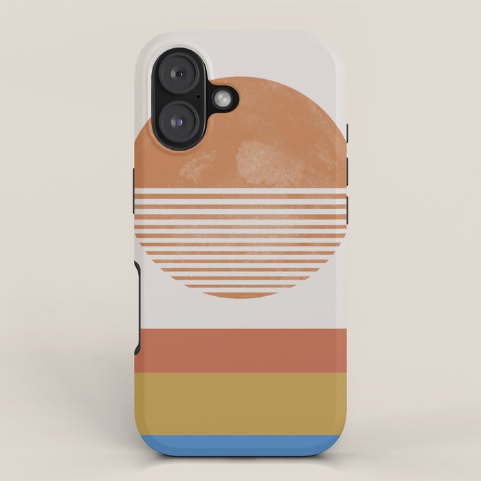 Sunshine, Modern Abstract Landscape, Sun iPhone Case Gallery Image 1