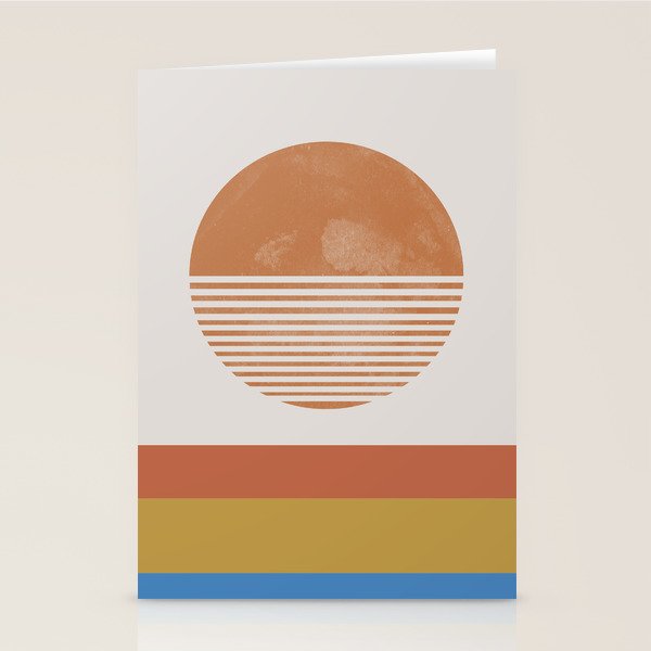 Sunshine, Modern Abstract Landscape, Sun Stationery Card Gallery Image 2