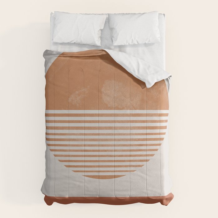 Sunshine, Modern Abstract Landscape, Sun Comforter Gallery Image 1