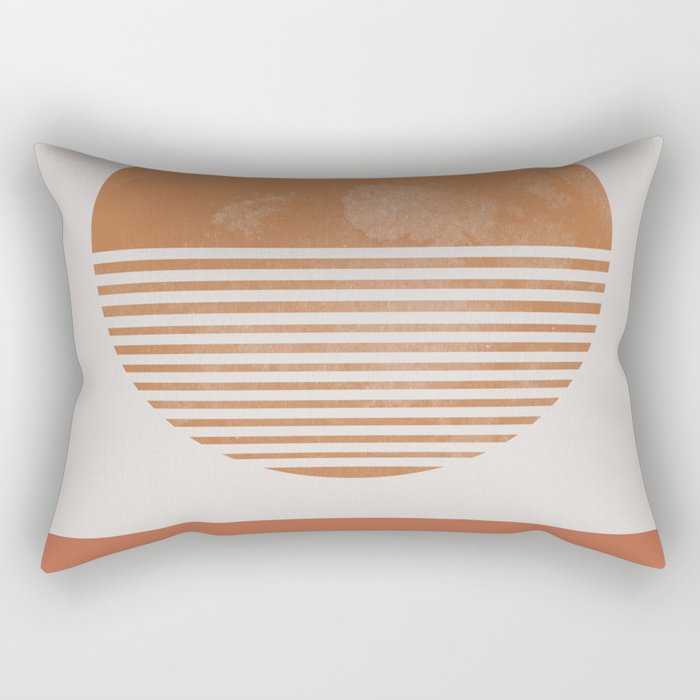 Sunshine, Modern Abstract Landscape, Sun Rectangular Pillow Gallery Image 1
