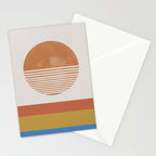 Sunshine, Modern Abstract Landscape, Sun Stationery Card Gallery Image 2