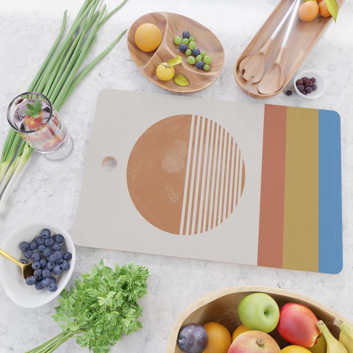 Sunshine, Modern Abstract Landscape, Sun Cutting Board Gallery Image 2