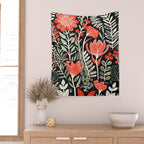 Doodle Diary Flowers Wall Tapestry Gallery Image 2
