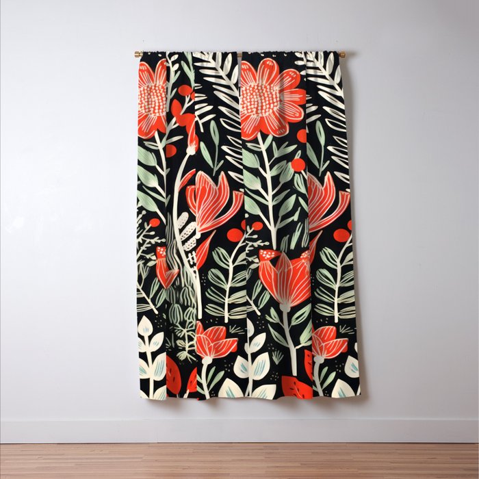 Doodle Diary Flowers Window Curtain Gallery Image 3