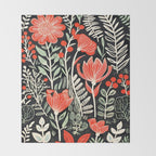 Doodle Diary Flowers Throw Blanket Gallery Image 2