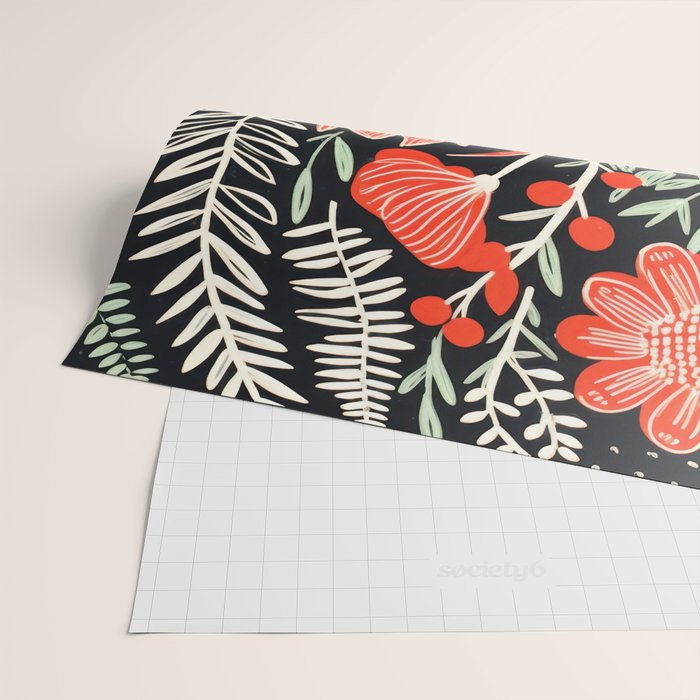 Doodle Diary Flowers Wrapping Paper Gallery Image 2
