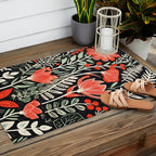 Doodle Diary Flowers Outdoor Rug Gallery Image 2