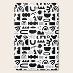 Black and white abstract organic shape pattern Cutting Board Gallery Image 1