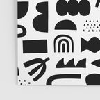 Black and white abstract organic shape pattern Poster Gallery Image 3