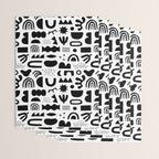 Black and white abstract organic shape pattern Wrapping Paper Gallery Image 3